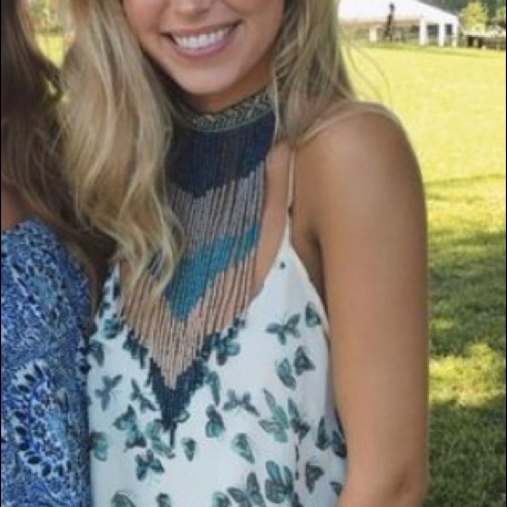 Free People Fringe Choker Necklace